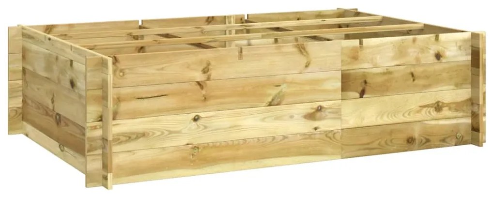 vidaXL Canteiro de jardim elevado 150x100x40 cm madeira impregnada