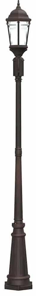 Poste de Luz de Jardim 2-Lâmpada E27 Bronze 235 cm Alumínio