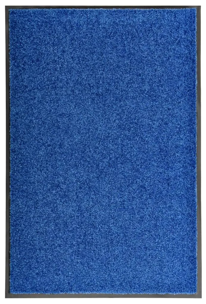Tapete de porta lavável 60x90 cm azul