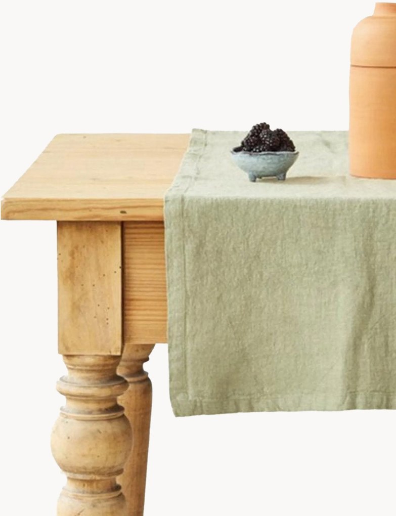 Corrredor de mesa em linho Sage