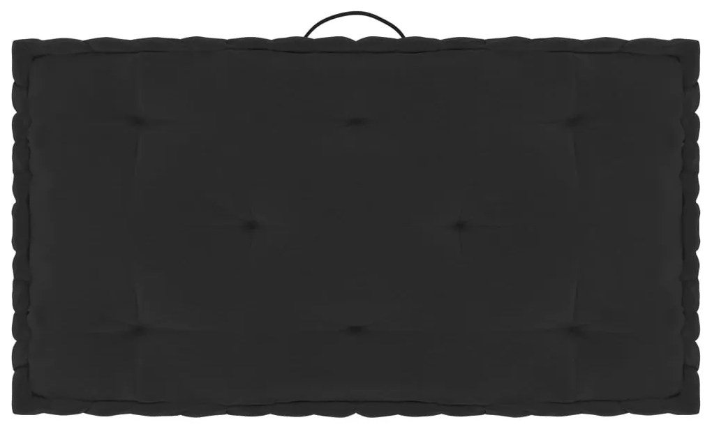 Almofadão para móveis de paletes 73x40x7 cm algodão preto