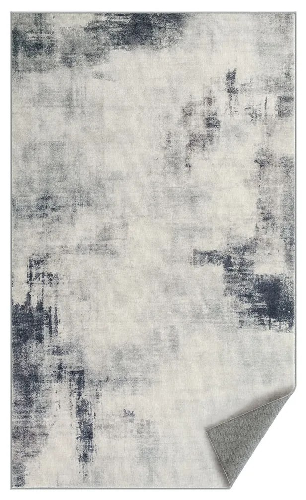 Tapete 92 x 153 cm lavável à máquina em Cinzento