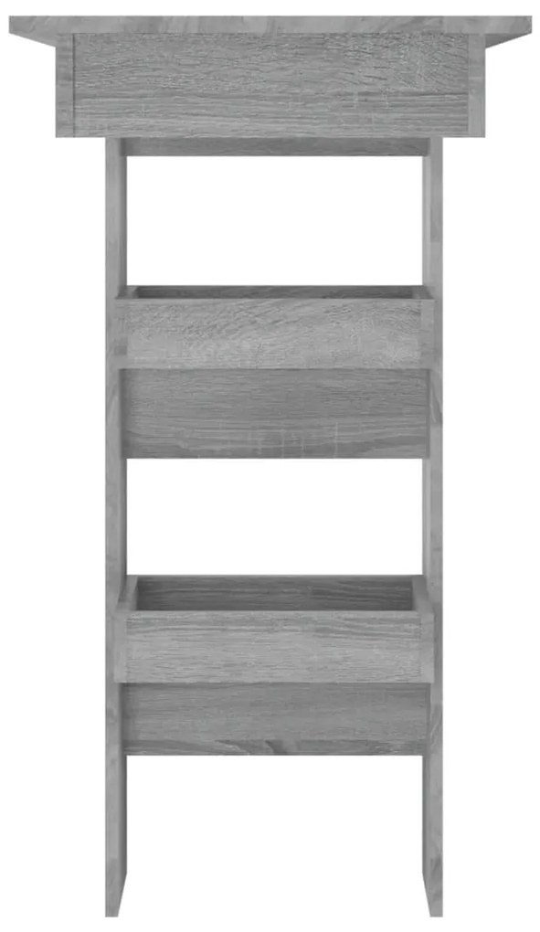 Mesa bar parede 102x45x103,5cm derivados madeira cinza sonoma