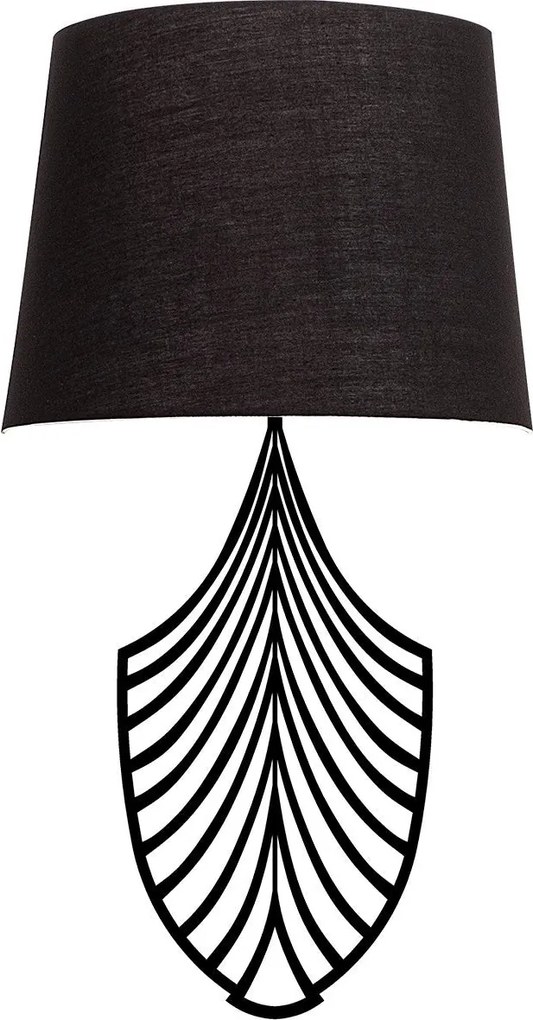 Aplique de Parede Asaf – Preto – 15 x 28 cm