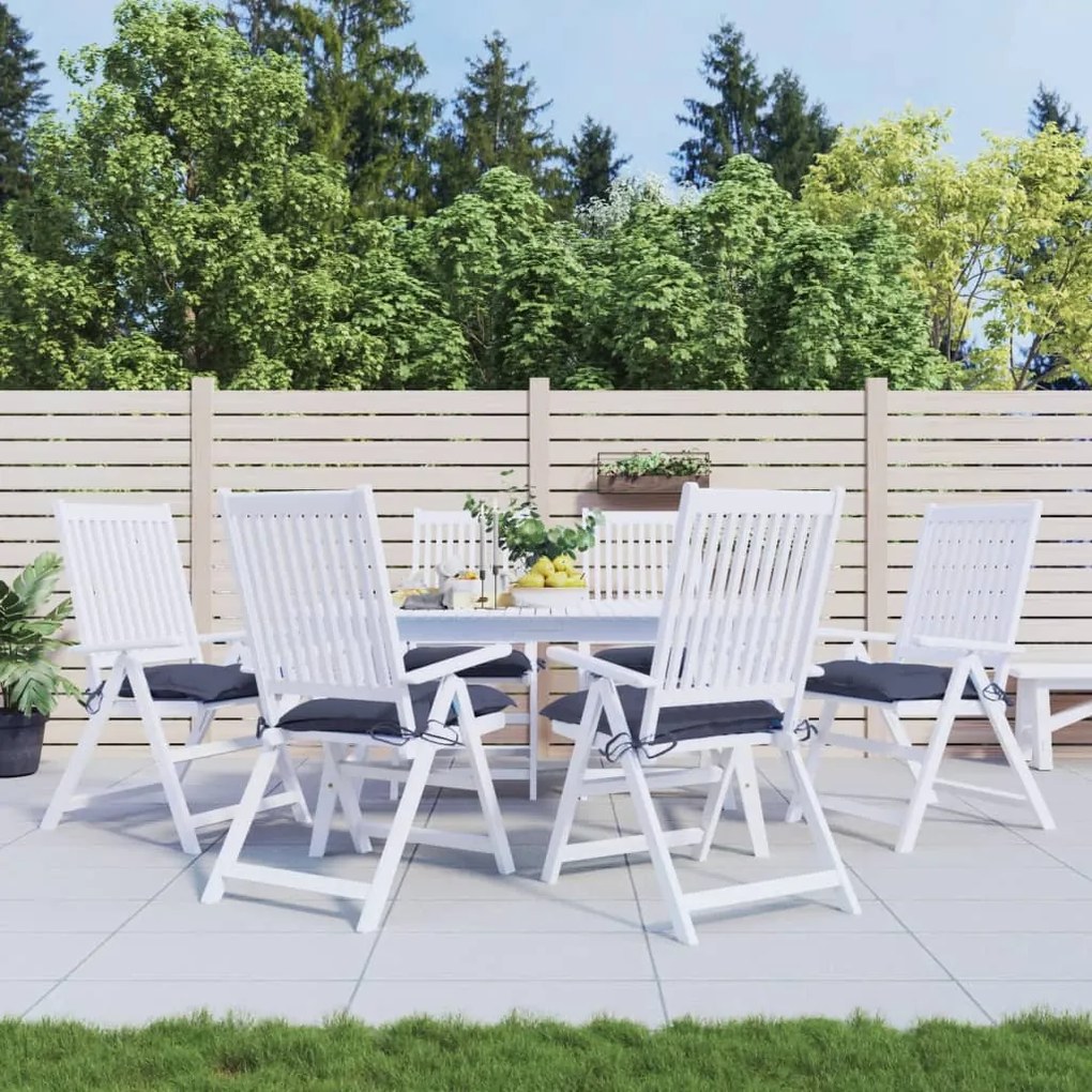 vidaXL Almofadões cadeira 6 pcs 40x40x7 cm tecido oxford azul-marinho