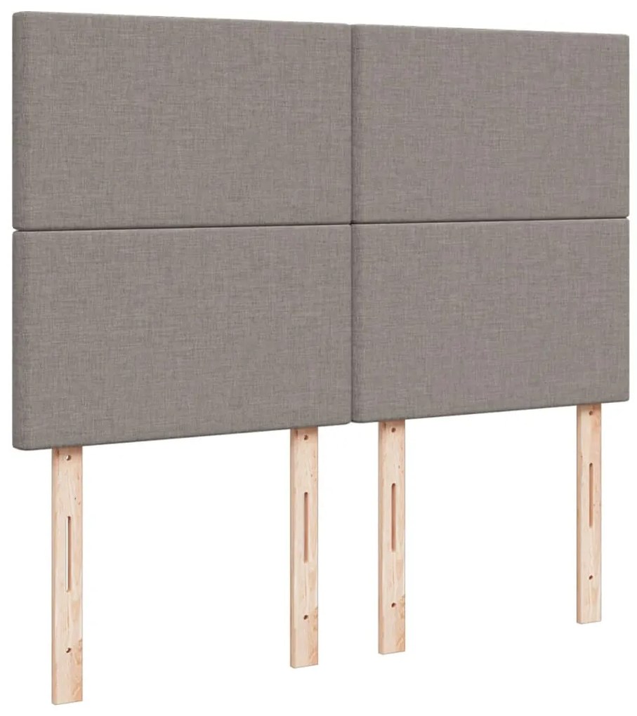 Cama com molas/colchão 140x190 cm tecido castanho-acinzentado