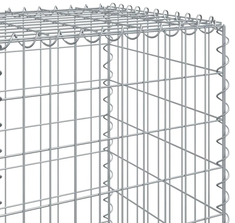 Cesto gabião com cobertura 300x50x150 cm ferro galvanizado