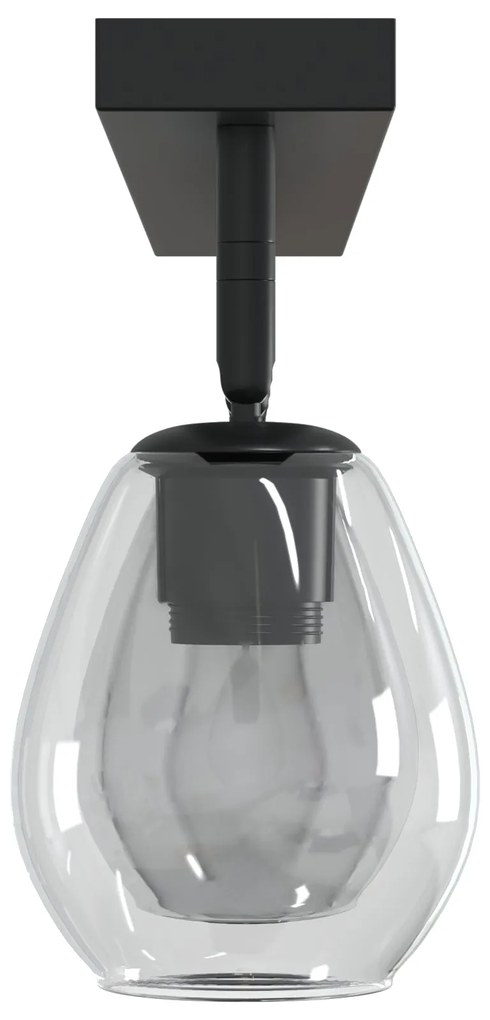 Luminárias de Teto com Lâmpada de Vidro Ajustável Anthracite E27