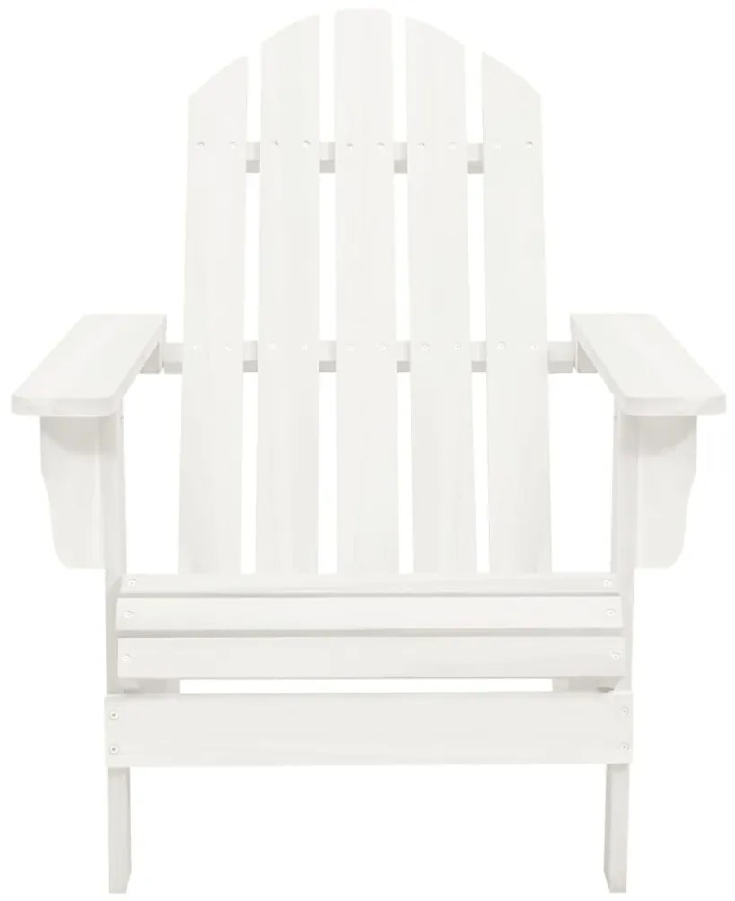 Cadeira de jardim Adirondack c/ otomano e mesa abeto branco