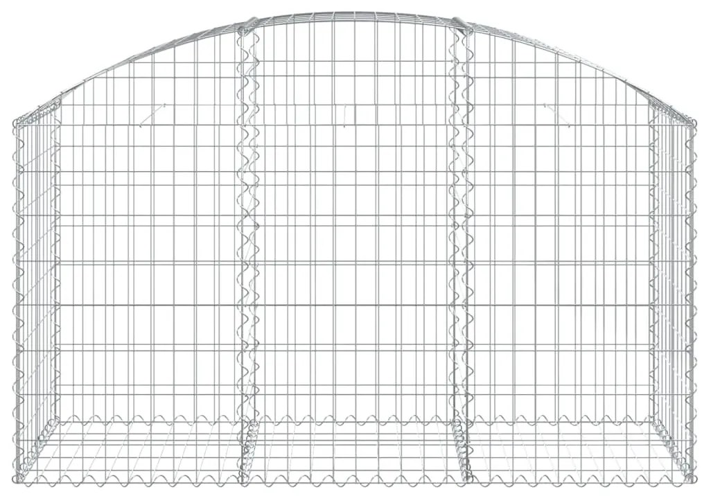 Cesto gabião arqueado 150x50x80/100 cm ferro galvanizado