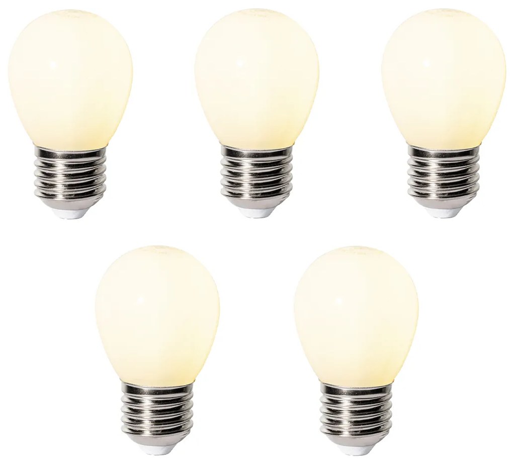 Conjunto de 5 E27 dimbare LED lamp P45 opaal glas 3W 250 lm 3000K