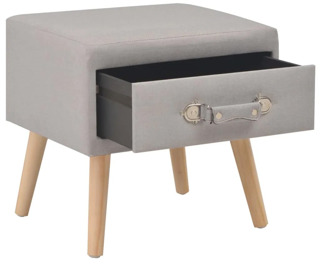 Mesas-de-cabeceira 2 pcs 40x35x40 cm tecido cinzento