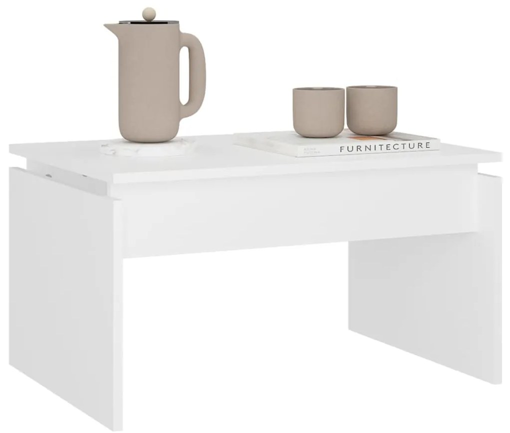 Mesa de centro 68x50x38 cm derivados de madeira branco