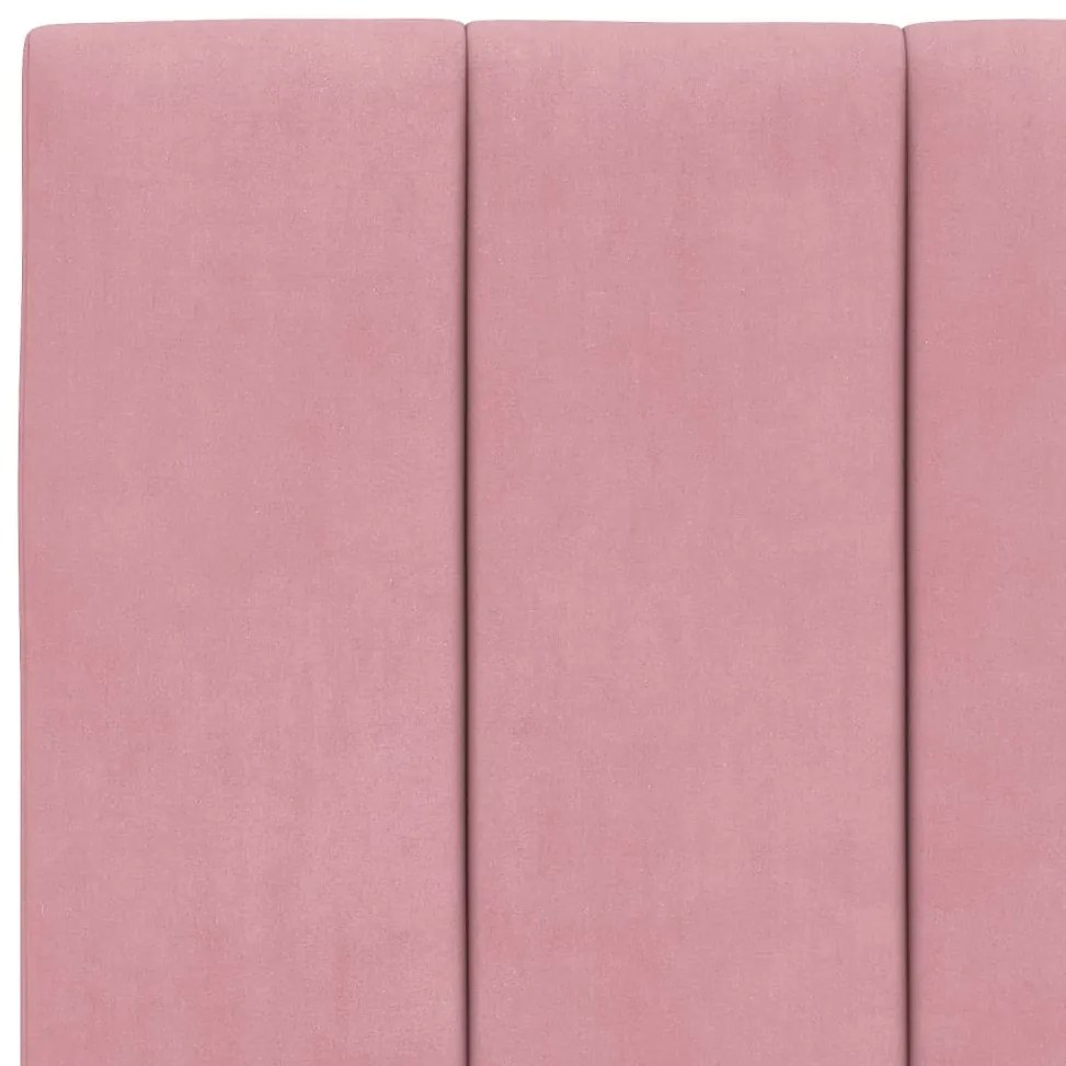 Cama com colchão 90x190 cm veludo rosa