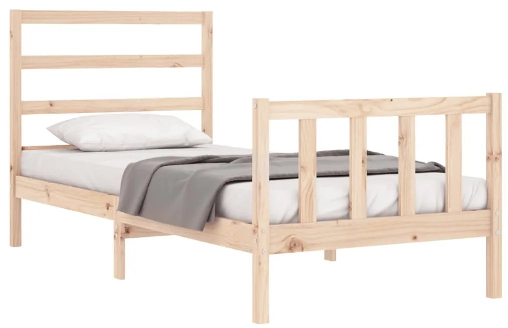 Cama sem colchão 90x190 cm madeira de pinho maciça