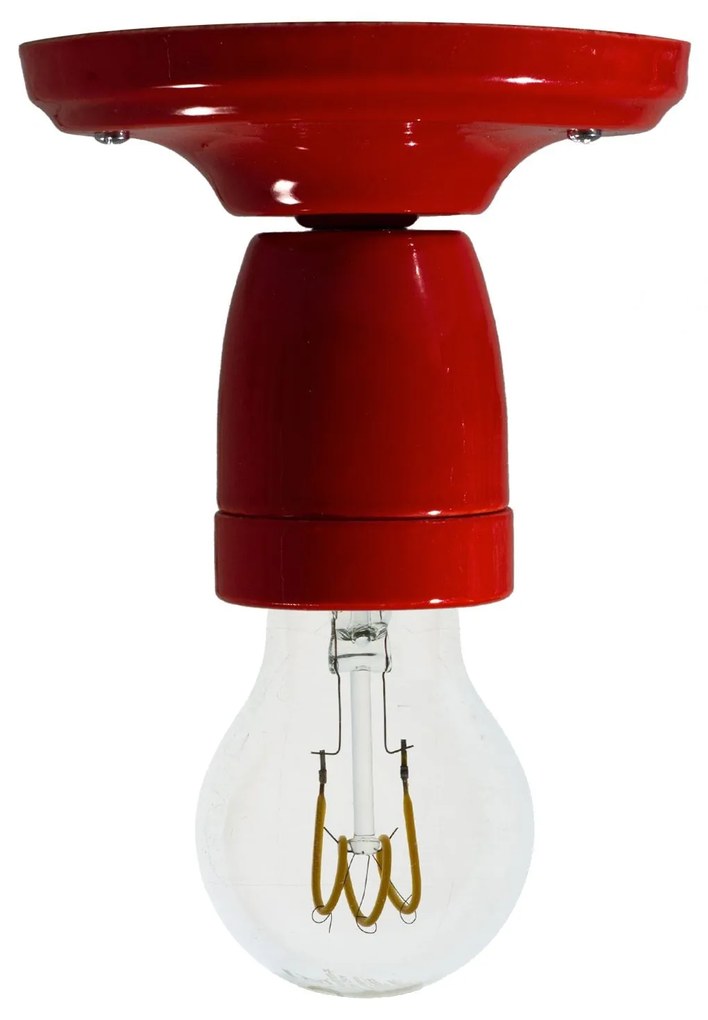 Fermaluce Color il punto luce colorato in porcellana da parete o soffitto - Red / Não