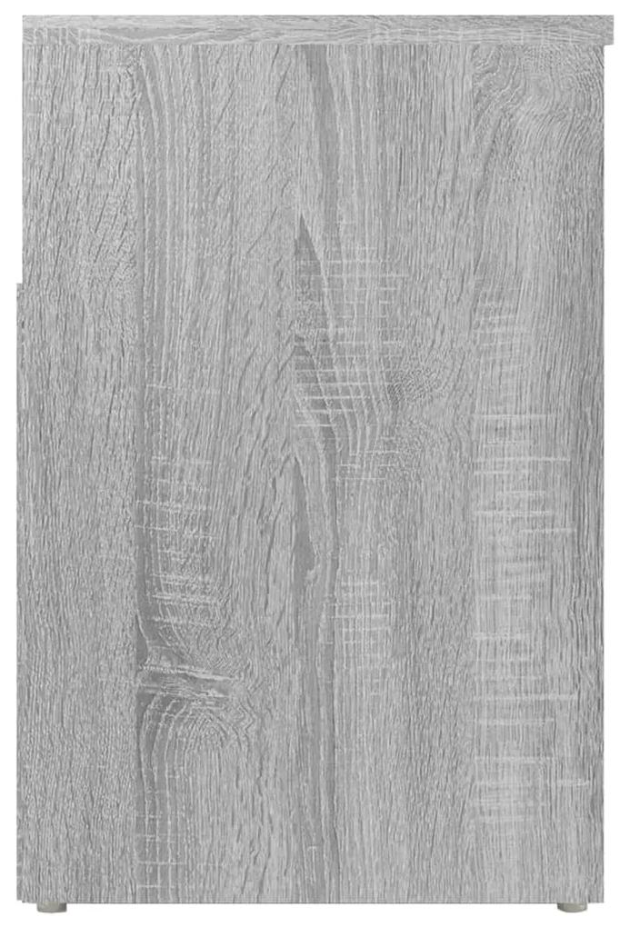 Banco sapateira 60x30x45cm derivados de madeira cinzento sonoma