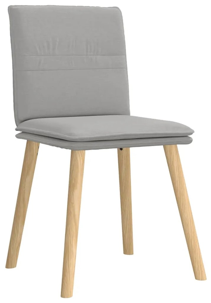 Cadeiras de jantar 4 pcs tecido cinza nuvem