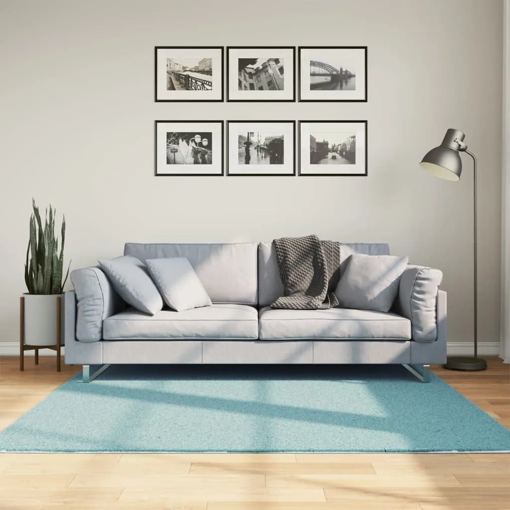 vidaXL Tapete de pelo curto OVIEDO 160x160 cm verde