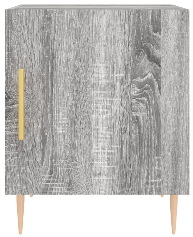 Mesa cabeceira 40x40x50 cm derivados de madeira cinzento sonoma