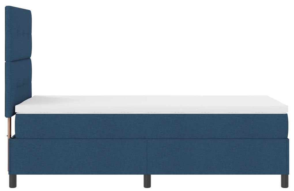 Cama Box com Colchão Azul 90x200 cm Tecido