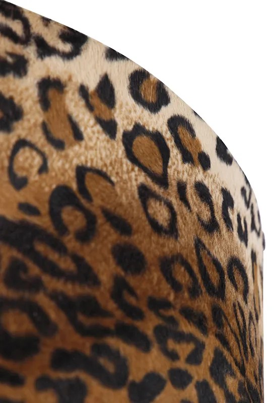 Abajur de veludo estampado de leopardo 50/50/25 interior dourado Clássico / Antigo