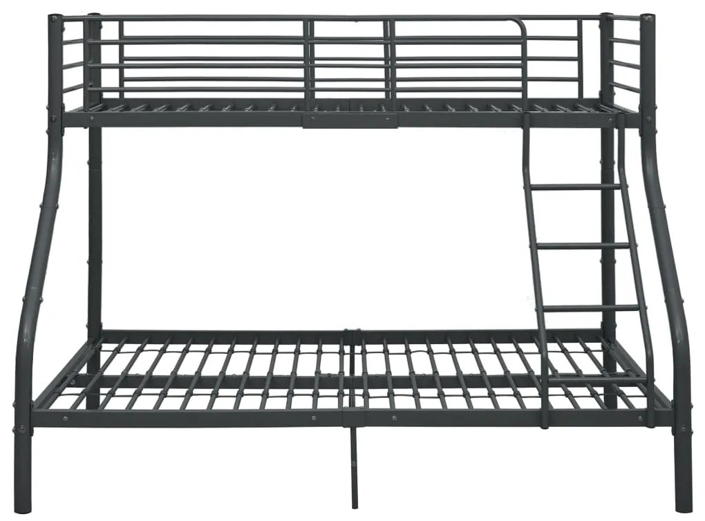 Estrutura de beliche 140x200/90x200 cm metal preto