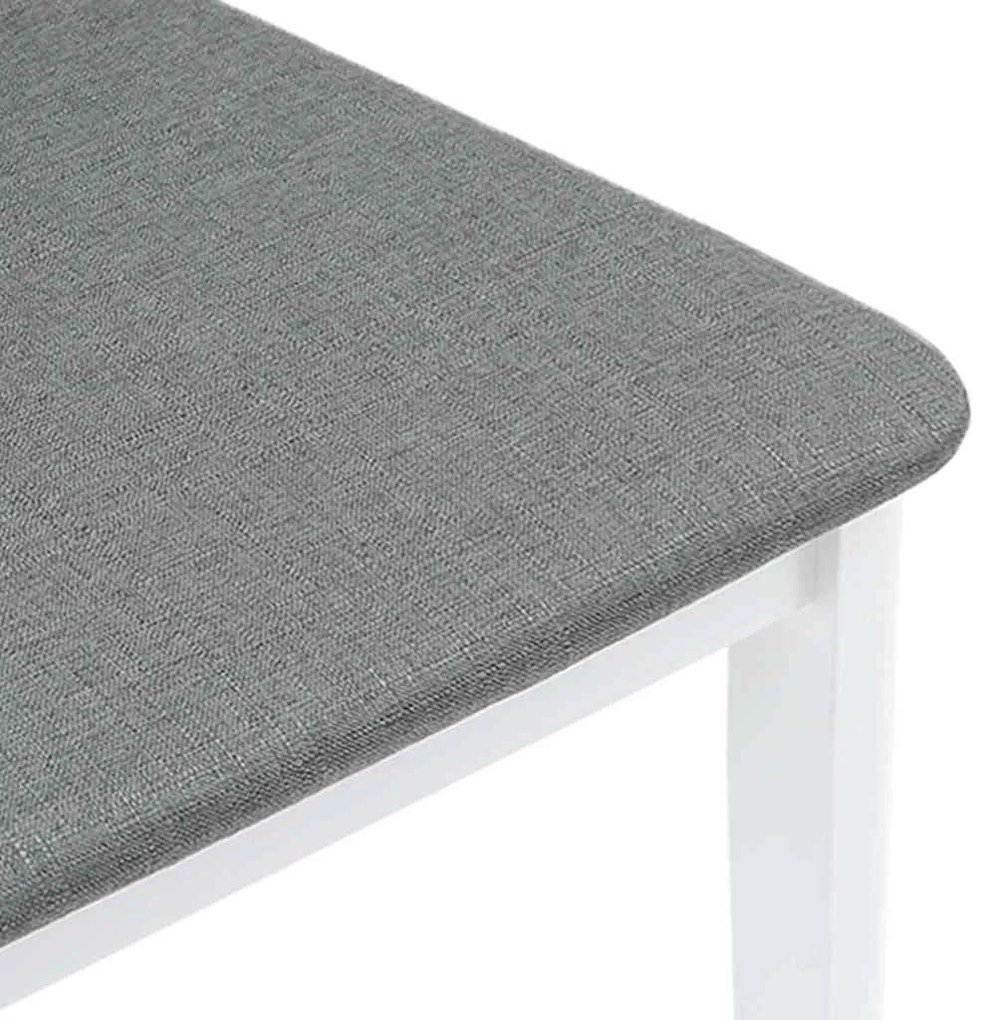 Cadeiras de jantar com almofadões 2 pcs madeira maciça branco