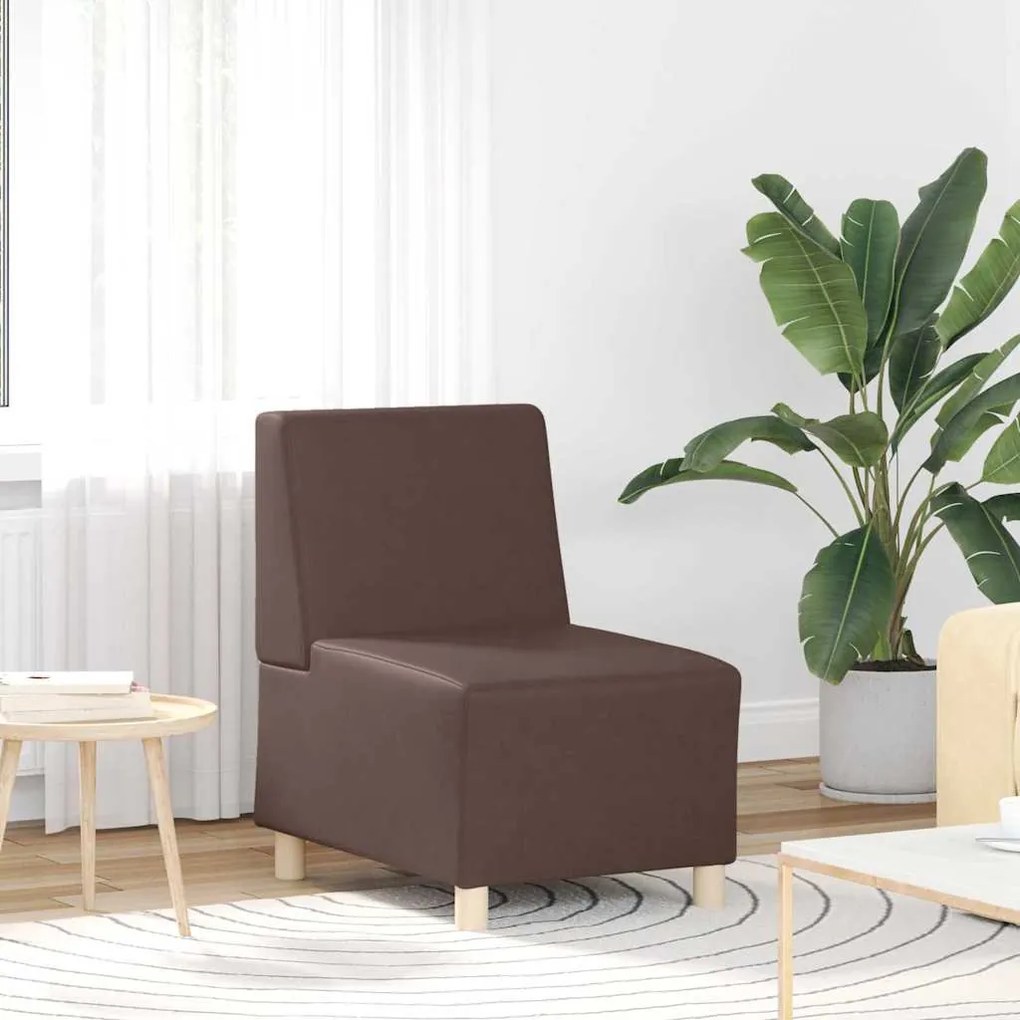 Cadeiras de Sofá 2 pcs Castanho 55 x 74 x 82 cm Couro sintético