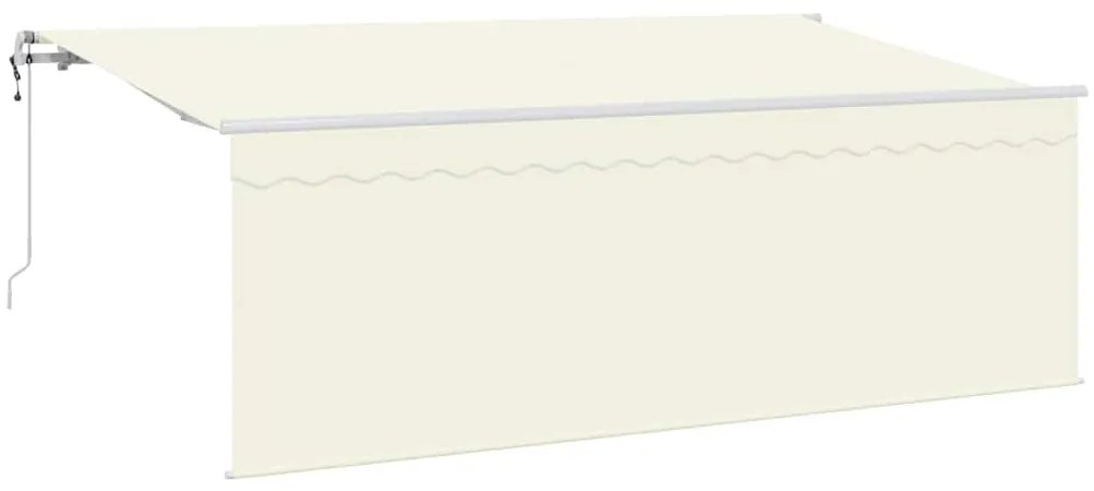 Toldo Retrátil Creme Branco Castanho 400 x 200 cm