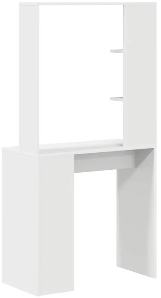 Mesa de Computador Branca Branca Madeira engenheirada Média