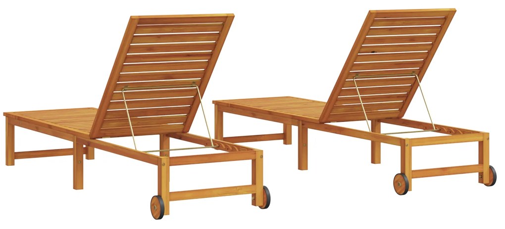 Espreguiçadeiras 2 pcs Madeira Sólida de Acácia