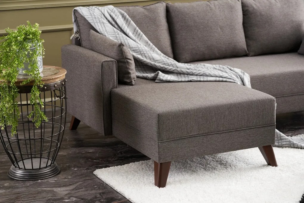 Sofá-Cama de Canto Bella – Castanho – 205 cm Largura x 85 cm Altura x