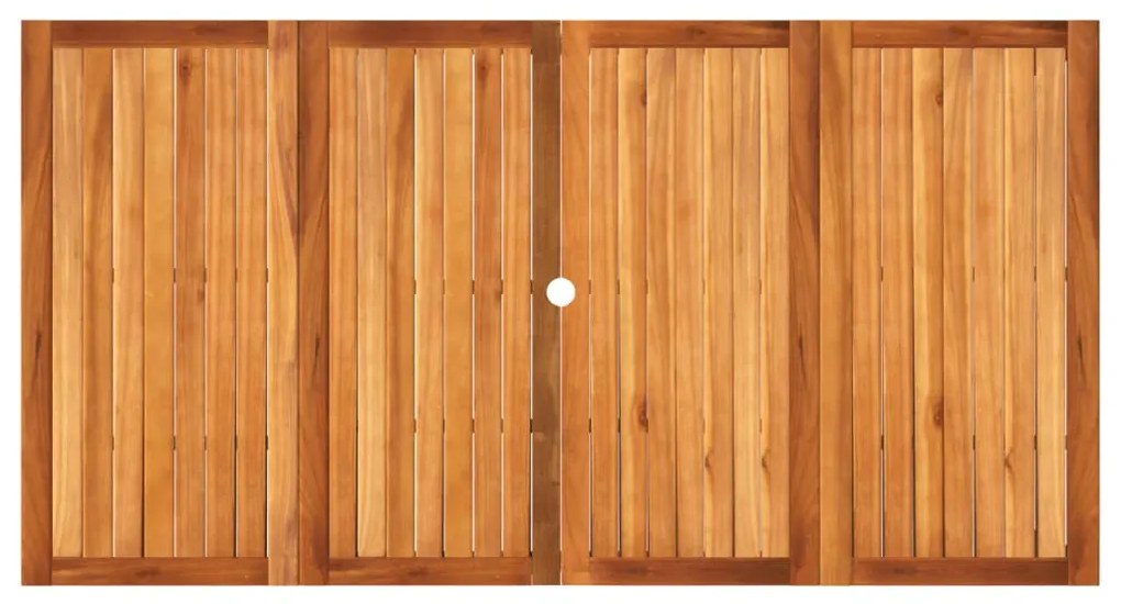 Mesa de jardim 180x90x75 cm vime PE e madeira de acácia bege