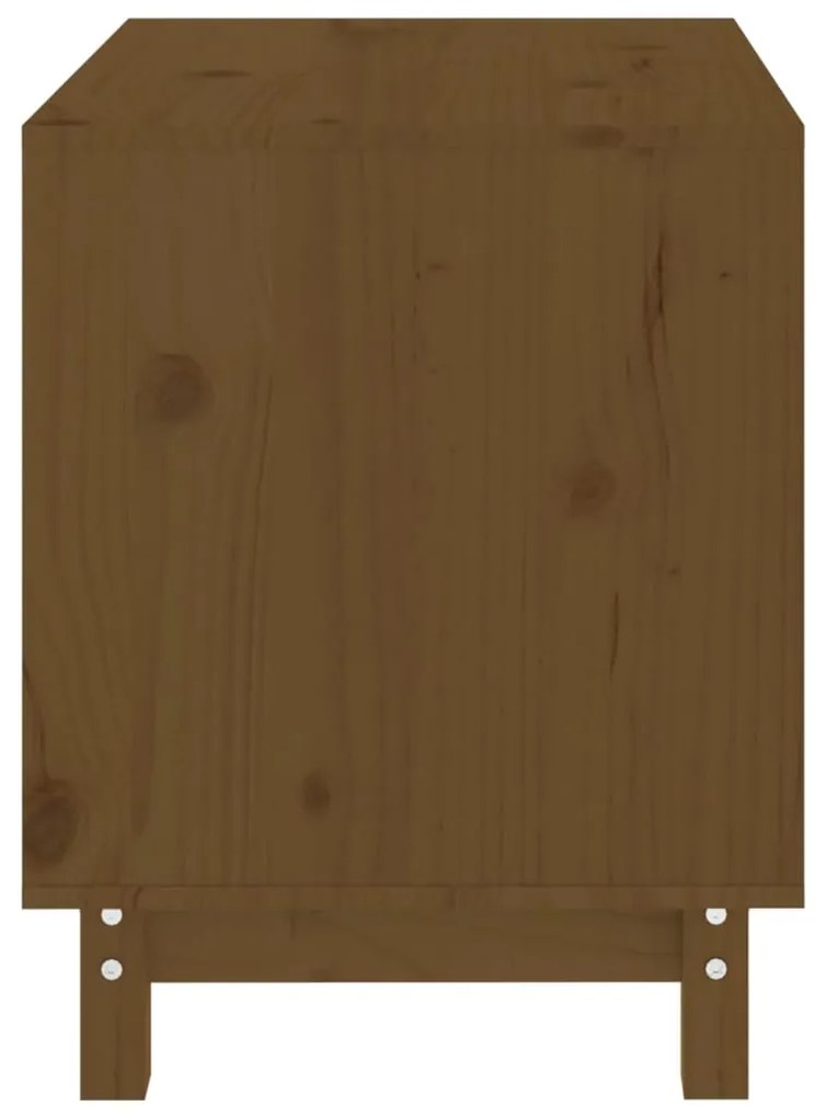Casota para cães 60x45x57 cm pinho maciço castanho mel