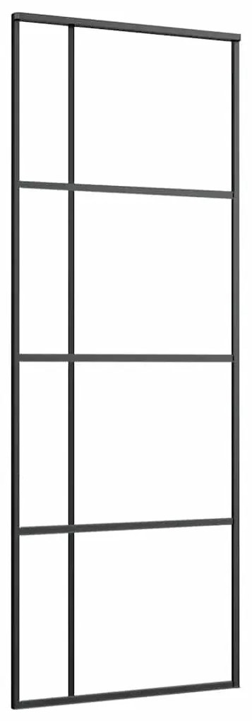 Porta deslizante c/ conj. ferragens 76x205cm vidro ESG preto