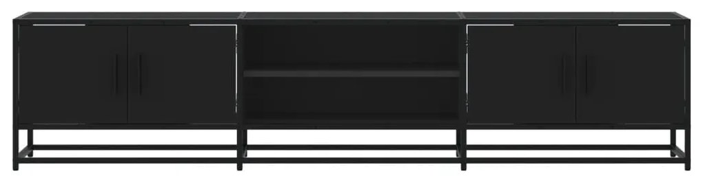 Móvel de TV 180x35x41 cm derivados de madeira preto