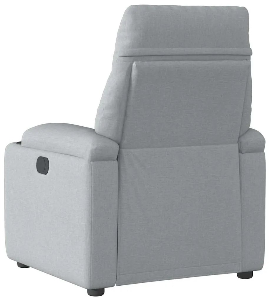 Poltrona reclinável tecido cinzento-claro