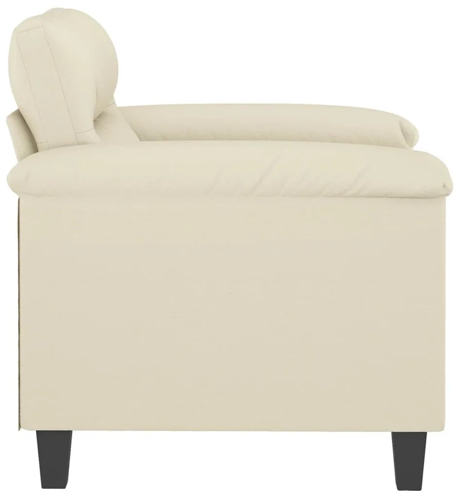Poltrona 60 cm couro artificial creme