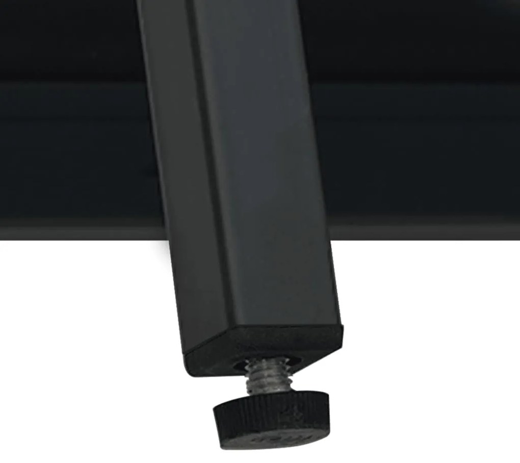 Aparador 70x35x70 cm vidro e aço preto