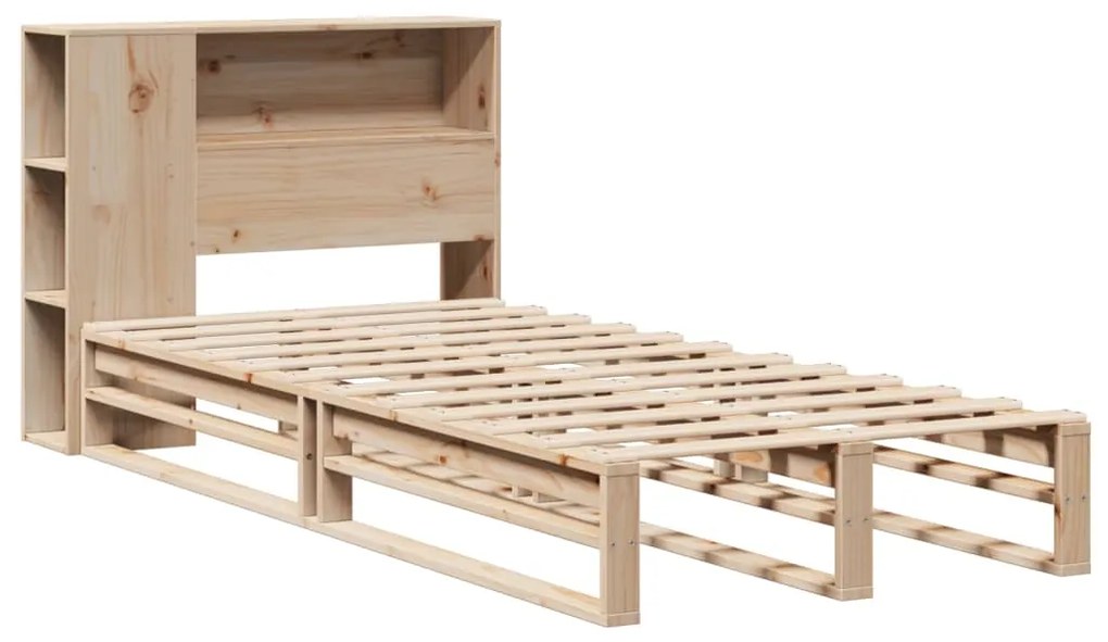 Cama com estante sem colchão 90x190 cm madeira maciça
