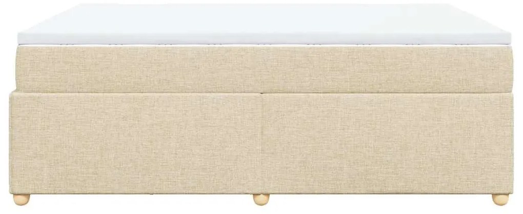 Cama com molas/colchão 140x200 cm tecido cor creme