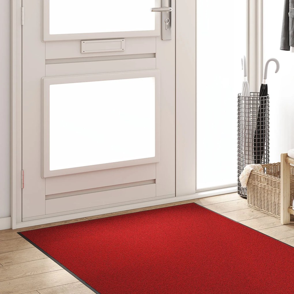 Capacho Retangular vidaXL Vermelho 120x300 cm
