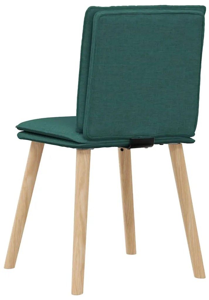Cadeiras de jantar 4 pcs tecido verde escuro
