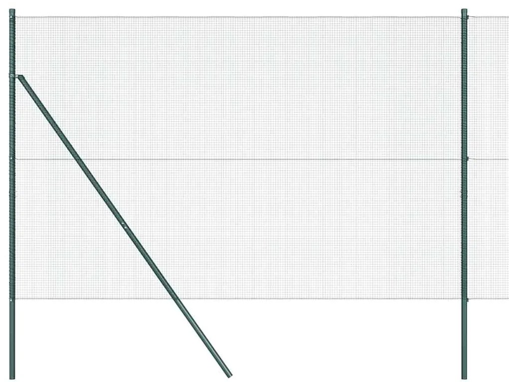 Cerca de Arame Soldado com 13 Postes Verde 1.6x25 m Aço