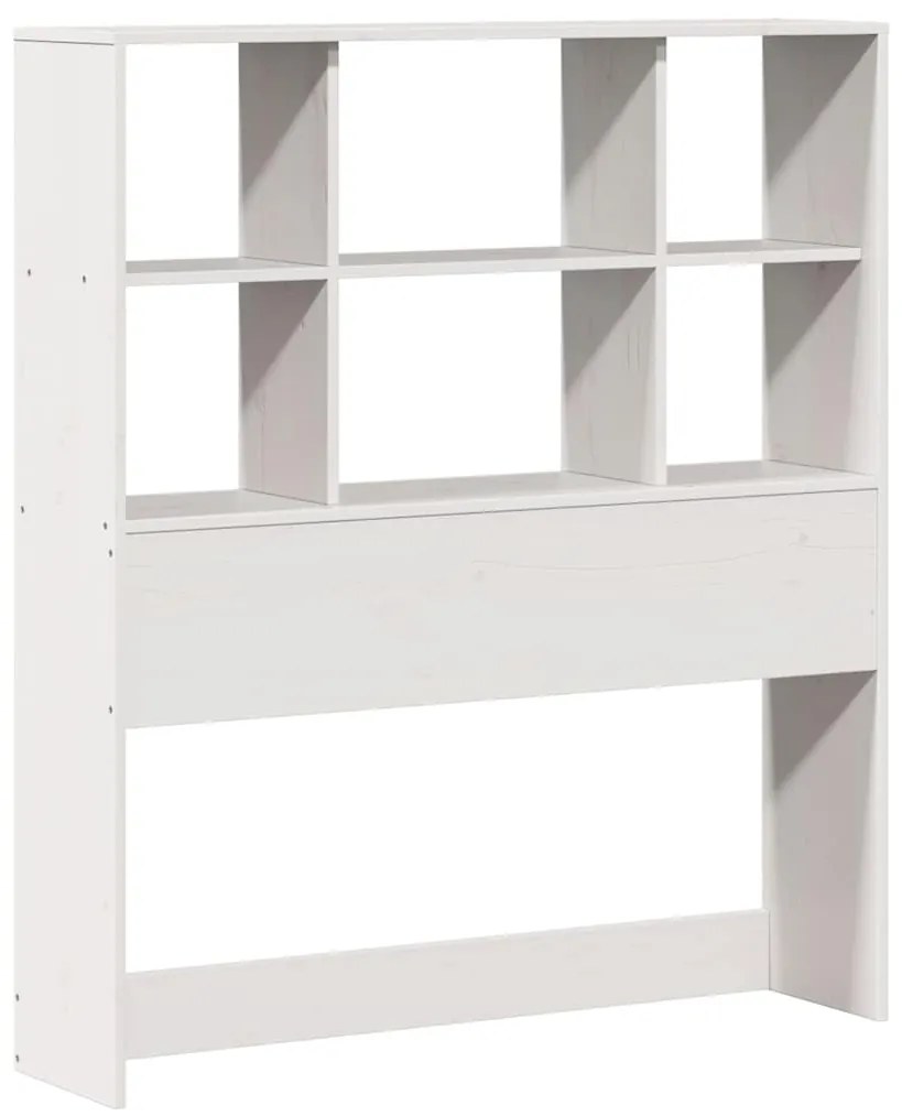 Cama com estante sem colchão 90x190 cm madeira maciça branco