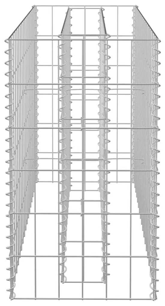 Canteiro elevado/cesto gabião 90x30x60 cm aço galvanizado