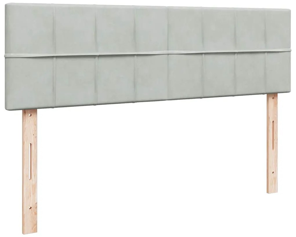 Estrutura de cama otomana com colchão 140x190 cm cinzento claro