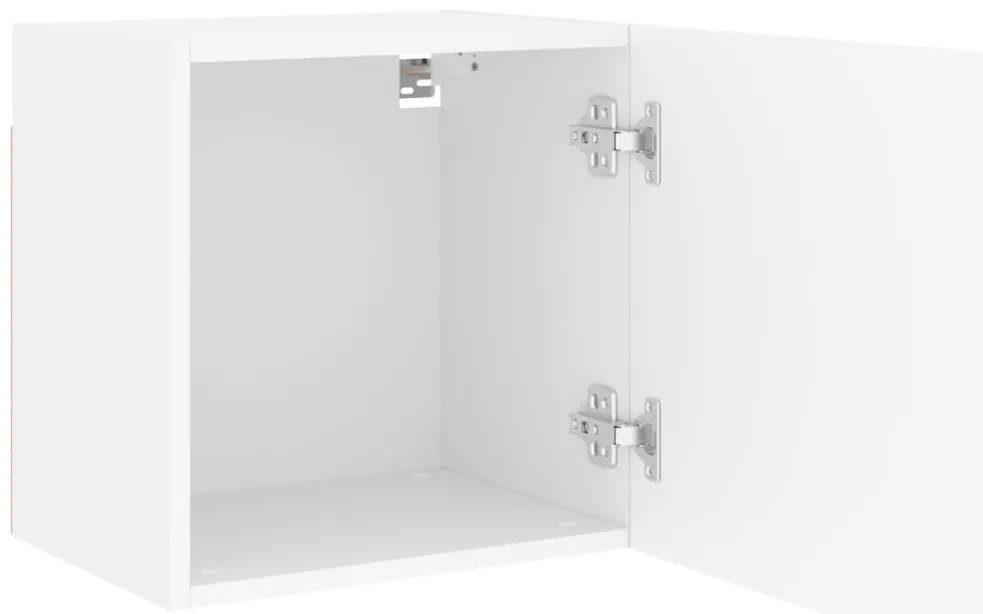 Móveis parede p/ TV 2pcs 40,5x30x40 cm derivados madeira branco
