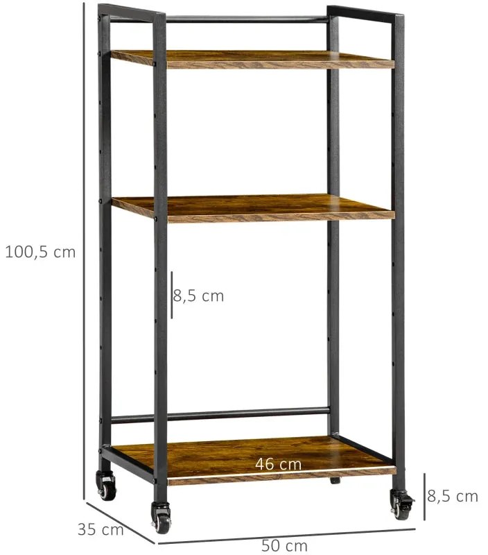 Estante Móvel Clein - Design Industrial